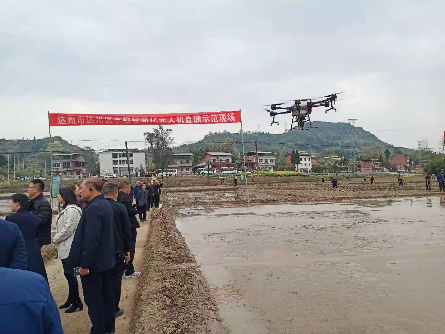 达川区水稻轻简化无人机直播现场会圆满召开(图2)